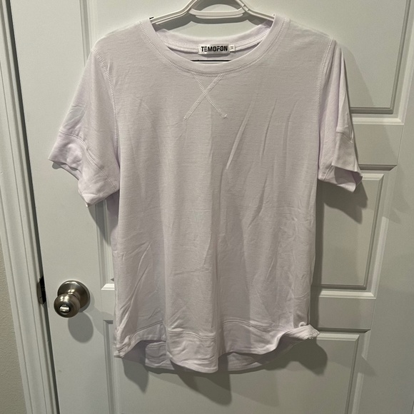 Temofon Tops - Temofon Womens Short Sleeves Crew Neck‎ Pullover White T Shirt Size M Preowned